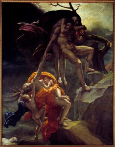 Potopa scéna. Obraz od Anne Louis Girodet de Roucy-Trioson (Anne-Louis Girodet de Roucy Trioson