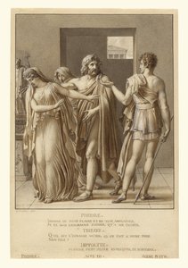 Faidra odmítá Theseova objetí od Anne-Louis Girodet de Roucy-Trioson