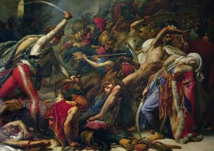 Vzpoura v Káhiře, 21. října 1798, 1810 (detail 91913) od Anne Louis Girodet de Roucy Trioson