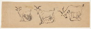 Dítě Zeus kojí kozu. 3 studie. od Anne Marie Carl Nielsen