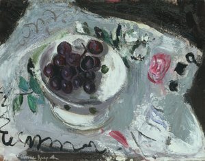 Dish of Grapes, cca 1957 (olej na palubě) od Anne Redpath