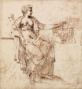 Carracci - Justice, RCIN 902146 od Annibale Carracci