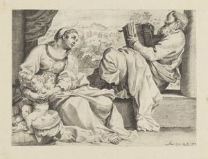 Svatá rodina s mladým Janem Křtitelem od Annibale Carracci