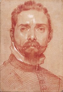 "" Portrét loutnisty Giulia Mascheroniho "" (Portrét loutnisty Giulia Mascheroniho) Krev Hannibala Carracciho (Carrache) (1560-1609) cca 1594 Albertina, Vídeň od Annibale Carracci