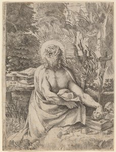 Svatý Jeroným v divočině od Annibale Carracci