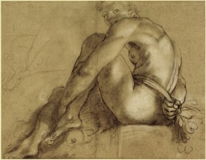 Sedící akt od Annibale Carracci