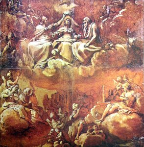 Studie Korunovace Panny Marie - Annibale Carracci od Annibale Carracci