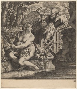 Susanna a starší od Annibale Carracci
