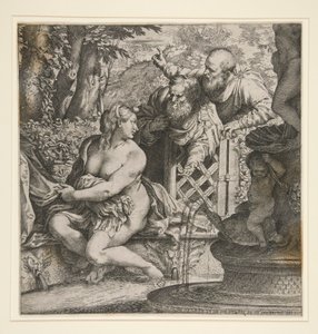 Susannah a starší od Annibale Carracci