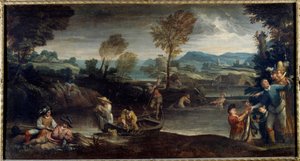 The Fishing Painting od Annibale Carracci nebo Annibal Carrache od Annibale Carracci
