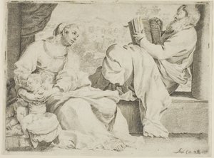 Svatá rodina se svatým Janem Křtitelem od Annibale Carracci