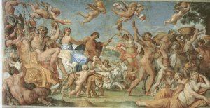 Triumf Bakcha a Ariadny od Annibale Carracci