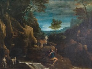Vize svatého Eustacea od Annibale Carracci