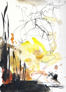 Abstrakt Golden Reeds od Annick