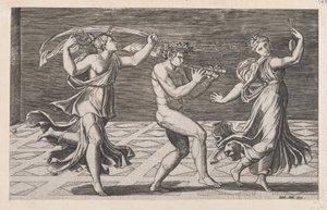 Speculum Romanae Magnificentiae: Tanec Faunů a Bacchantů, počátek 16. století..., počátek 16. století od Anon