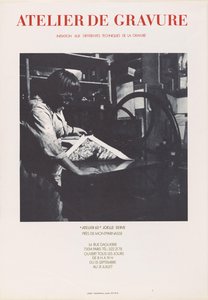 Plakát tiskárny Atelier 63 v Paříži Ateliér rytí ((...)) Ateliér 63 Joelle Serve (název na objektu) od Anonymous