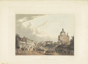 Afvoer van Franse kanonnen dveře Waterloo Waterloo. Převoz francouzského děla z bitevního pole, 24. července 1815 (název na předmětu) od Anonymous