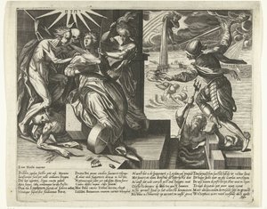 Alegorie nouze a reliéfu Leidenu, 1574 od Anonymous