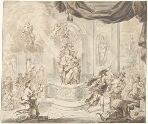 Alegorie vyhnání obchodníků s větrnou burzou z Amsterdamské burzy, 1763 od Anonymous