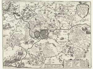 Dveře Beleg van Arras od Fransena, 1640 Plán města Arras obleženého pažemi francouzského krále Ludvíka XIII.iesme 12. června. rok 1640 (název na předmětu) od Anonymous