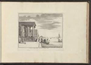 Dámy šlechty čekají na gondolu v Benátkách Komentář les Femmes Nobles entrent dans les Gondoles à Venise (název na objektu) Paláce a památky v Benátkách, Livornu, Neapoli a Římě (název série) od Anonymous