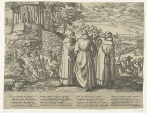 Husy honí lišky, kolem roku 1572 od Anonymous