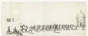 Dominicus je tažen na kolečku do luteránského kostela Ronde, 1683-1684 od Anonymous