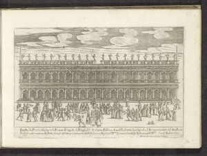 Fasáda z Biblioteca Marciana te Venetië Scènes uit het Venetiaanse leven (název série) Habiti d