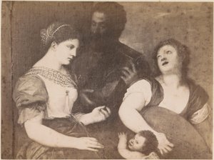 Fotoreprodukce obrazu Alegorie lásky podle Tiziana Tizian Alegorie (název na objektu) Kaiserl. Konigl. Galerie ve Vídni (název série na objektu) od Anonymous