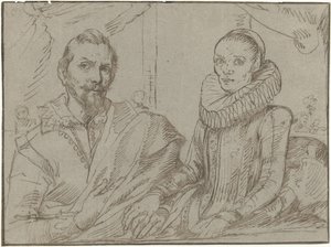 Frans Snijders a jeho manželka Margaretha de Vos od Anonymous