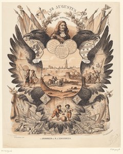 Pamětní deska oslavující 200 let reliéfu Groningenu 1672-1872 od Anonymous