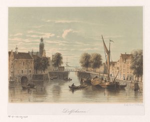 Pohled na Delfshaven od Anonymous