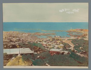 Pohled na Janov a Lingurské moře, Itálie Panorama údolí Ristorante Righi al Castellaccio (název na objektu) Genova (název série na objektu) od Anonymous