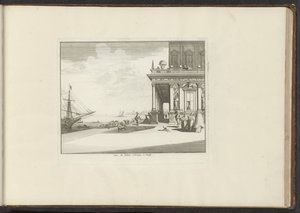 Pohled na Palazzo Collina v Benátkách Vue du Palais Collina a Venise (název na objektu) Paláce a památky v Benátkách, Livornu, Neapoli a Římě (název série) od Anonymous
