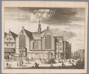 Pohled na kapli svatého Olofa (Oudezijds Chapel) v Amsterdamu Sint Olofs nyní Oude Zyds Chapel (název na objektu) od Anonymous