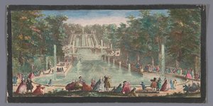 Pohled na kaskády zahrady Château de Saint-Cloud Veue de la cascade de St. Cloud (název na objektu) od Anonymous