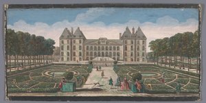 Gezicht op de tuin en het Château de Saint-Maur Pohled na zámek Royal de Saint Maur ze strany zahrady (titul na objektu) od Anonymous