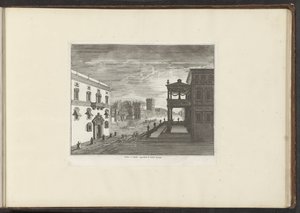 Pohled na palác v Neapoli při západu slunce Guvernér Palais à Neapol le Soleil Levant (titul na předmětu) Paláce a památky v Benátkách, Livornu, Neapoli a Římě (název série) od Anonymous