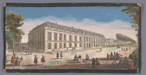 Pohled na Château de Choisy ze zahrady Vüe ​​​​de la Maison Royalle de Choisy du côté du jardin (název na objektu) od Anonymous