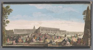 Pohled na palác ve Versailles ze zahrady Vue du Chateau de Versailles (název na objektu) od Anonymous