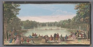 Pohled na Île Royale v zahradě Versailles L