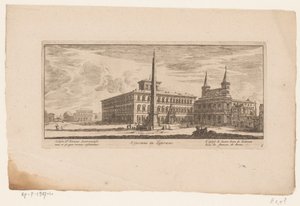 Pohled na náměstí v zadní části St. John Lateran, v Římě S. Giovani in Laterano / Ecclesia St. Ioannis Lateranensis nua er ice (...) / L