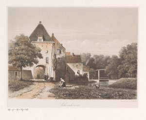 Pohled na městskou bránu Schoonhoven Schoonhoven (název na objektu) od Anonymous
