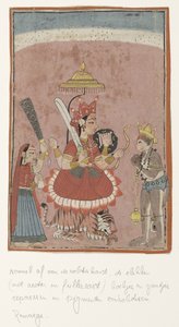 Bohyně Durga a Hanuman od Anonymous