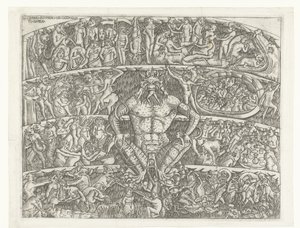 Peklo se Satanem a trestání hříšníků démony Questo el inferno del chapo santo di Pisa (název na objektu) od Anonymous