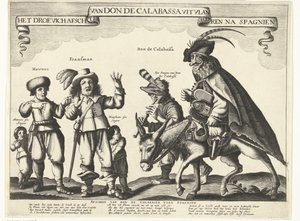 Smutné rozloučení Dona de Calabassa z Flander a návrat do Španělska, 1646 Droevich Loučení s Donem de Calabassa z Flander po Spagnienovi (název na objektu) od Anonymous