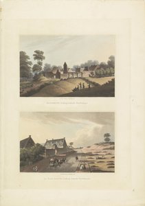Hougoumont v La Haye-Sainte Hougomont, při pohledu na Waterloo / La Haye Sainte, při pohledu na Waterloo (název na objektu) od Anonymous