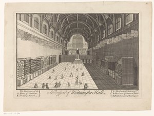 Interiér Westminster Hall v Londýně Vyhlídka Westminster Hall (název na objektu) od Anonymous