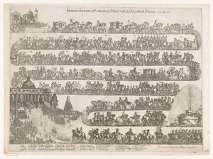 Vstup švédské královny Kristiny do Říma Ingresso Solenne v Římě della Maestra della Regina di Svezia ai 23 xbre 1655 (název na objektu) od Anonymous
