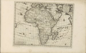 Kaart van Afrika Afrika, podle nových pozorování Messieurs de l